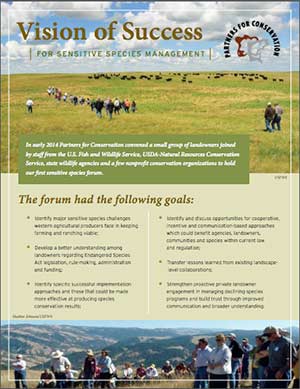 Vision of Success Sensitive Species Forum