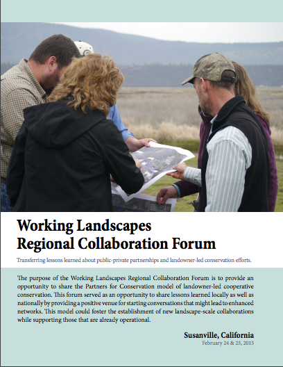 Working Landscapes Regional Forum 2015 Working Landscapes Regional Collaboration Forum