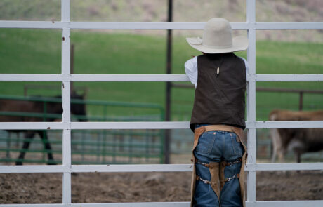 Young boy in a cowboy hat